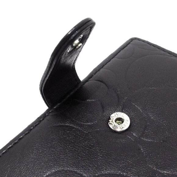 CHANEL Camellia Black Lambskin Double-hook Wallet 246-082325 - Picture 7 of 10